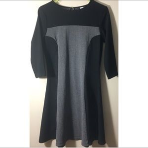 Black and Grey formal skater dress